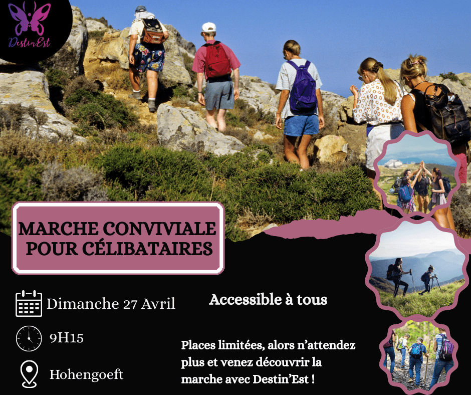 Événement Marche Conviviale Célibataire – Dimanche 27 avril 