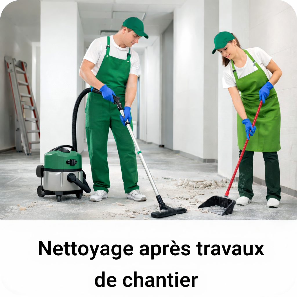 Nettoyage après travaux et fin de chantier
